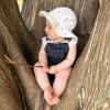 JAN & JUL 50+ UPF Cotton Sun Hat with Wide Brim for Toddler Girls(Cherries)