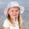 JAN & JUL 50+ UPF Cotton Sun Hat with Wide Brim for Toddler Girls(Cotton Candy Tie-dye)