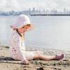 JAN & JUL 50+ UPF Cotton Sun Hat with Wide Brim for Toddler Girls(Pink Stripes)