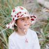 JAN & JUL 50+ UPF Cotton Sun Hat with Wide Brim for Toddler Girls(Red Poppy)