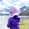 JAN & JUL Adjustable Cotton Floppy Sun Hat with 50+ UPF Protection for Girls(Butterfly)
