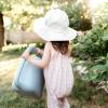 JAN & JUL Adjustable Cotton Floppy Sun Hat with 50+ UPF Protection for Girls(White Eyelet)