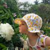 JAN & JUL Adjustable Cotton Floppy Sun Hat with 50+ UPF Protection for Girls(Yellow Pineapple)