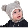 JAN & JUL Baby Toddler Kids Fall Winter Beanie Hat(Grey Bear)