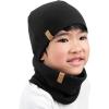 JAN & JUL Baby Toddler Kids Thermal Beanie Cap(Black)