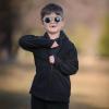JAN & JUL Fleece Jacket with Stay-On Hood for Toddlers and Kids(Black)