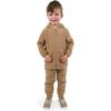JAN & JUL Fleece Jacket with Stay-On Hood for Toddlers and Kids(Soft Brown)