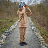 JAN & JUL Fleece Jacket with Stay-On Hood for Toddlers and Kids(Soft Brown)