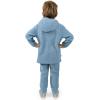 JAN & JUL Fleece Jacket with Stay-On Hood for Toddlers and Kids(Stormy Blue)