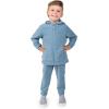 JAN & JUL Fleece Jacket with Stay-On Hood for Toddlers and Kids(Stormy Blue)