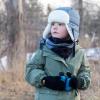 JAN & JUL Fleece Lined Knit Mittens for Baby and Toddler(Mitten: Black)