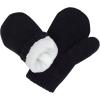 JAN & JUL Fleece Lined Knit Mittens for Baby and Toddler(Mitten: Black)