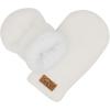 JAN & JUL Fleece Lined Knit Mittens for Baby and Toddler(Thumbless Mitten: Cream)
