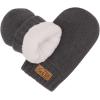 JAN & JUL Fleece Lined Knit Mittens for Baby and Toddler(Thumbless Mitten: Dark Grey)
