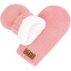 JAN & JUL Fleece Lined Knit Mittens for Baby and Toddler(Thumbless Mitten: Dusty Pink)