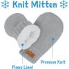 JAN & JUL Fleece Lined Knit Mittens for Baby and Toddler(Thumbless Mitten: Light Pink)