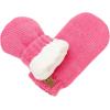 JAN & JUL Fleece Lined Knit Mittens for Baby and Toddler(Thumbless Mitten: Watermelon Pink)