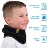 JAN & JUL Fleece Neck Warmer, Winter Neck Gaiter for Kids and Toddlers(Black)