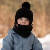 JAN & JUL Fleece Neck Warmer, Winter Neck Gaiter for Kids and Toddlers(Black)