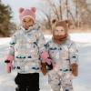 JAN & JUL Fleece Neck Warmer, Winter Neck Gaiter for Kids and Toddlers(Brown Bear)