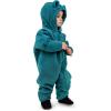 JAN & JUL Full Zip Up Fleece Onesie for Babies and Toddlers(Blue Spruce)