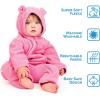 JAN & JUL Full Zip Up Fleece Onesie for Babies and Toddlers(Watermelon Pink)