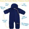 JAN & JUL Full Zip Up Fleece Onesie for Babies and Toddlers(Watermelon Pink)
