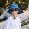 JAN & JUL Girls’ Adjustable Water Resistant Bucket Sun-hat 50+ UPF(Manta Ray)