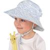 JAN & JUL Girls’ Adjustable Water Resistant Bucket Sun-hat 50+ UPF(Waves)