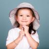 JAN & JUL Girls’ Grow-with-Me Cotton Xplorer Sun Hat with Large Brim(Grey Herringbone)