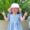JAN & JUL Girls’ Grow-with-Me Cotton Xplorer Sun Hat with Large Brim(Prairie Flowers)