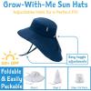 JAN & JUL Girls’ Grow-with-Me Cotton Xplorer Sun Hat with Large Brim(Pretty Petals)