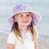JAN & JUL Girls’ Grow-with-Me Cotton Xplorer Sun Hat with Large Brim(Purple Daisy)