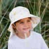 JAN & JUL Girls’ Grow-with-Me Cotton Xplorer Sun Hat with Large Brim(Yellow Flower)