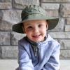 JAN & JUL Grow-with-Me Cotton Bucket Sun-Hat for Baby and Kids(Army Green)