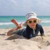 JAN & JUL Grow-with-Me Cotton Bucket Sun-Hat for Baby and Kids(Dino)