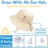 JAN & JUL Grow-with-Me Cotton Bucket Sun-Hat for Baby and Kids(Grey Herringbone)