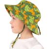JAN & JUL Grow-with-Me Cotton Bucket Sun-Hat for Baby and Kids(Leopard)