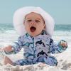 JAN & JUL Grow-with-Me Cotton Bucket Sun-Hat for Baby and Kids(White)