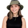 JAN & JUL Jasper Hat | 50+ UPF Outdoor Hat with Mesh Panels(Foldable Jasper Hat: Army Green)