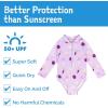 JAN & JUL Long Sleeve 1-pc Girls’ UV Swim-Suit Rash Guard (Baby, Toddler, Kids)(Lavender Ice Cream)
