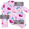 JAN & JUL Long Sleeve 1-pc Girls’ UV Swim-Suit Rash Guard (Baby, Toddler, Kids)(Pink Mermaid)
