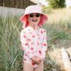 JAN & JUL Long Sleeve 1-pc Girls’ UV Swim-Suit Rash Guard (Baby, Toddler, Kids)(Pink Strawberry)