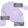 JAN & JUL Long Sleeve 1-pc Girls’ UV Swim-Suit Rash Guard (Baby, Toddler, Kids)(Purple Daisy)