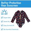 JAN & JUL Long Sleeve 1-pc Girls’ UV Swim-Suit Rash Guard (Baby, Toddler, Kids)(Strawberry)