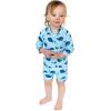 JAN & JUL Long Sleeve 1-pc UV Jumpsuit Rash Guard (Baby, Toddler)(Blue Whale)