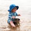 JAN & JUL Long Sleeve 1-pc UV Jumpsuit Rash Guard (Baby, Toddler)(Blue Whale)