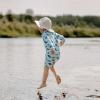 JAN & JUL Long Sleeve 1-pc UV Jumpsuit Rash Guard (Baby, Toddler)(Blue Whale)