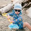 JAN & JUL Long Sleeve 1-pc UV Jumpsuit Rash Guard (Baby, Toddler)(Dino Buddies)