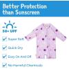 JAN & JUL Long Sleeve 1-pc UV Jumpsuit Rash Guard (Baby, Toddler)(Lavender Ice Cream)